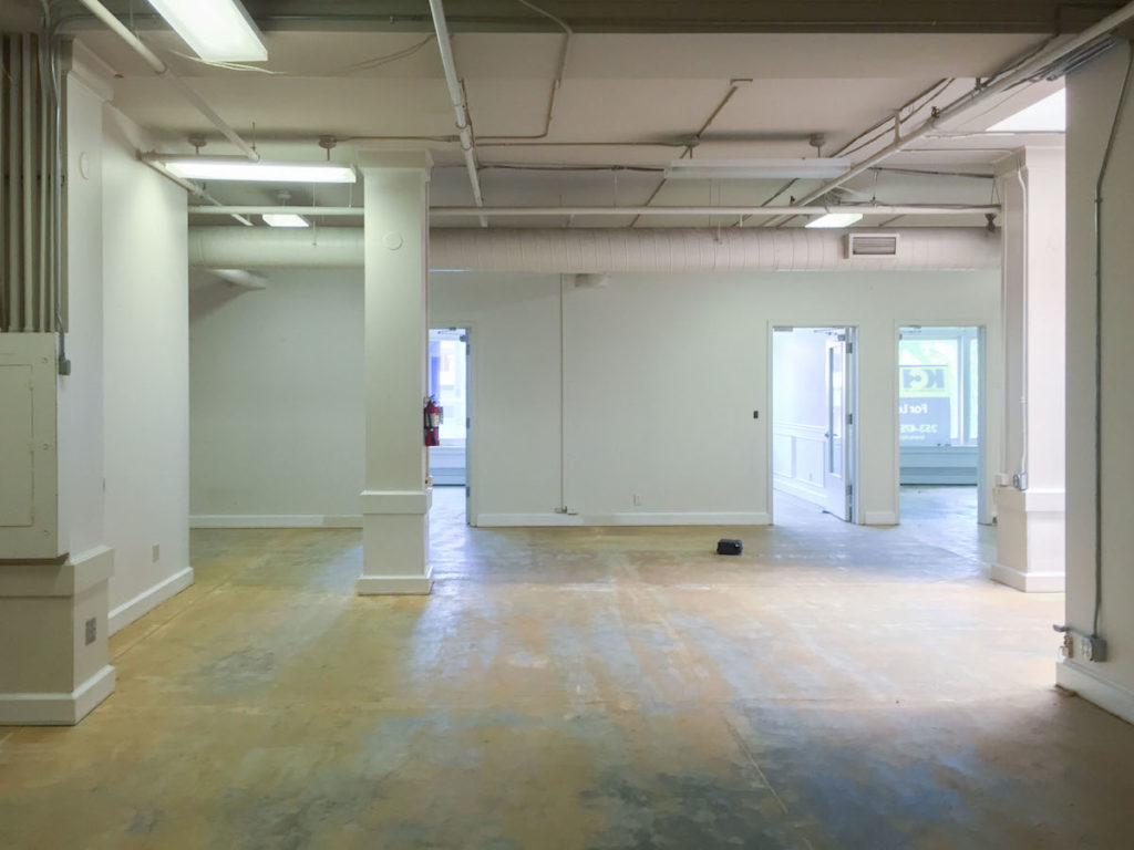 Empty office space before construction